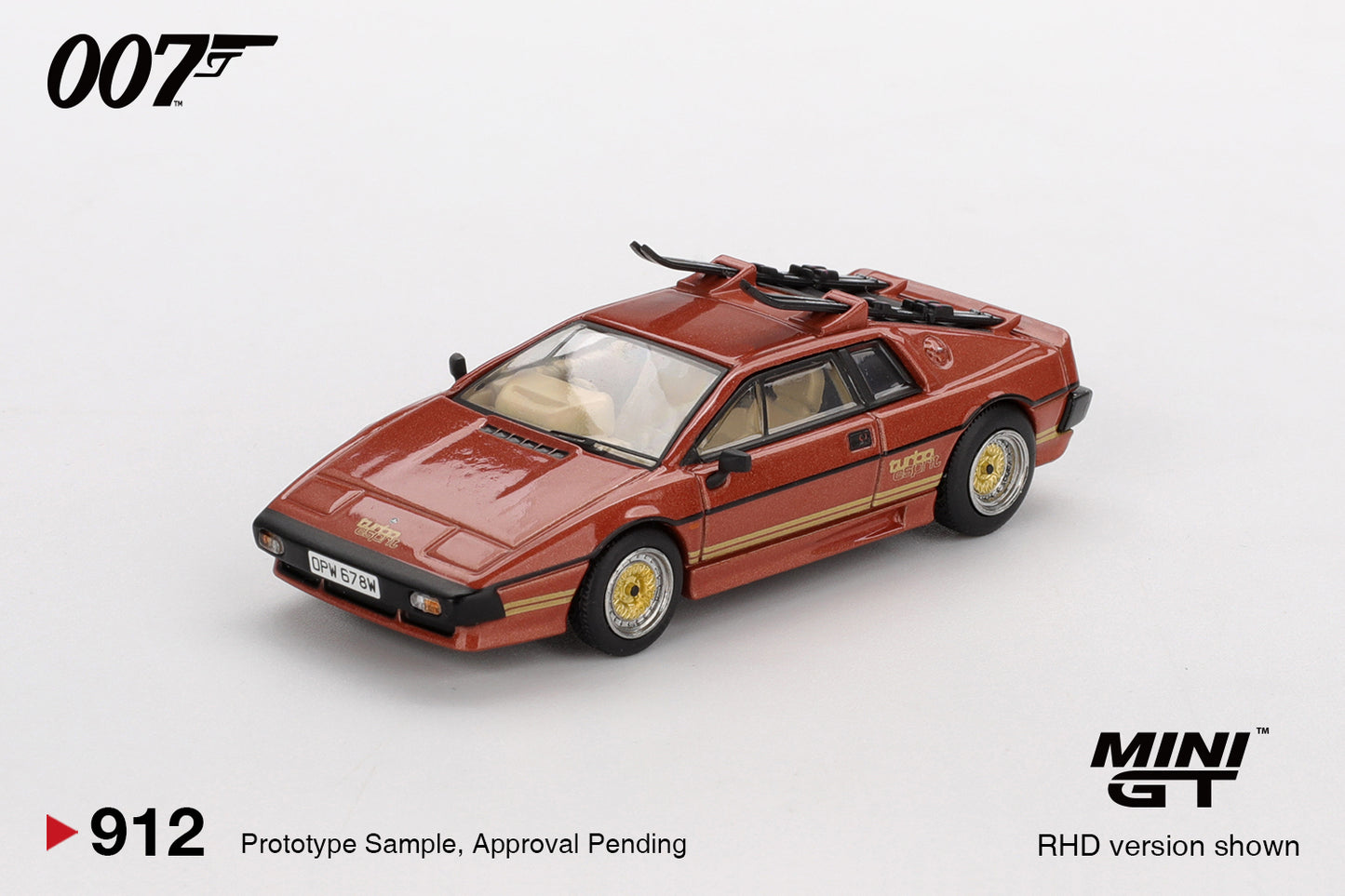 MINI GT 912 LOTUS SPRIT TURBO COPPER FIRE.
