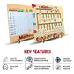 HEKU  3 in 1 Creative Educational Wooden Maths Puzzle Board Game for Kids & Adult.