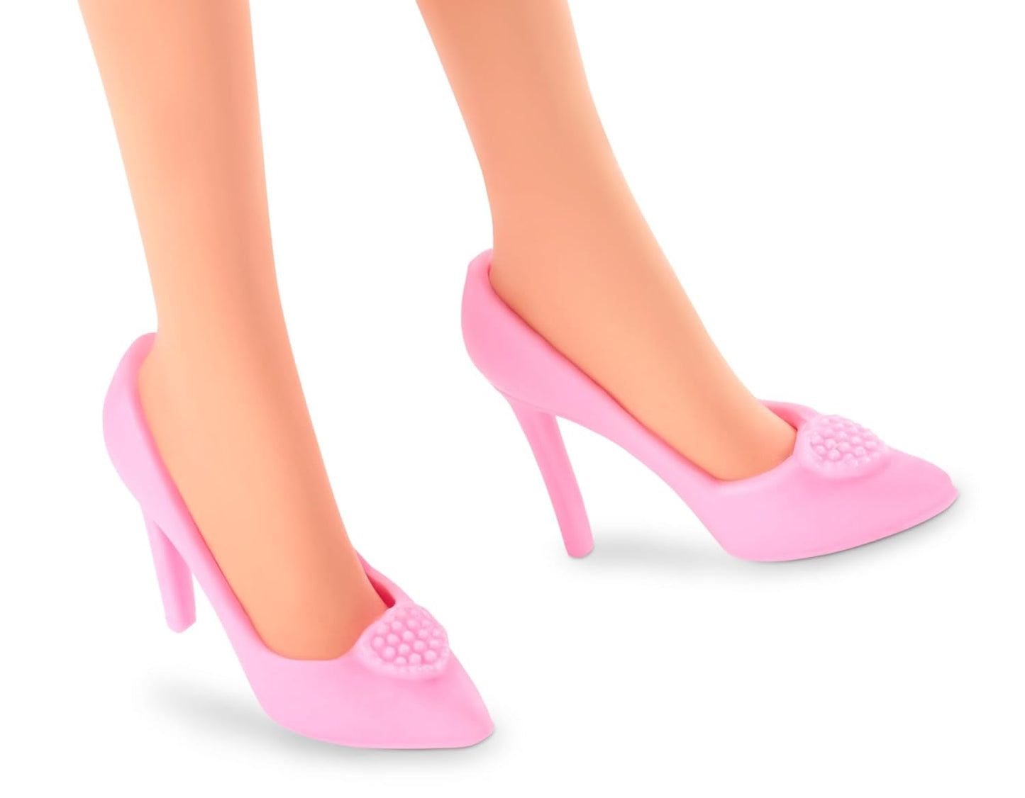 Barbie The Movie Doll Wearing Pink and White Gingham Dress with Daisy Chain Necklace.
