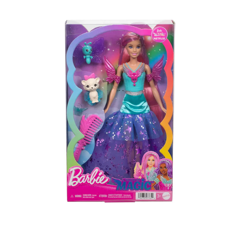 Mattel Barbie Doll With 2 Fantasy Pets(JCW48)