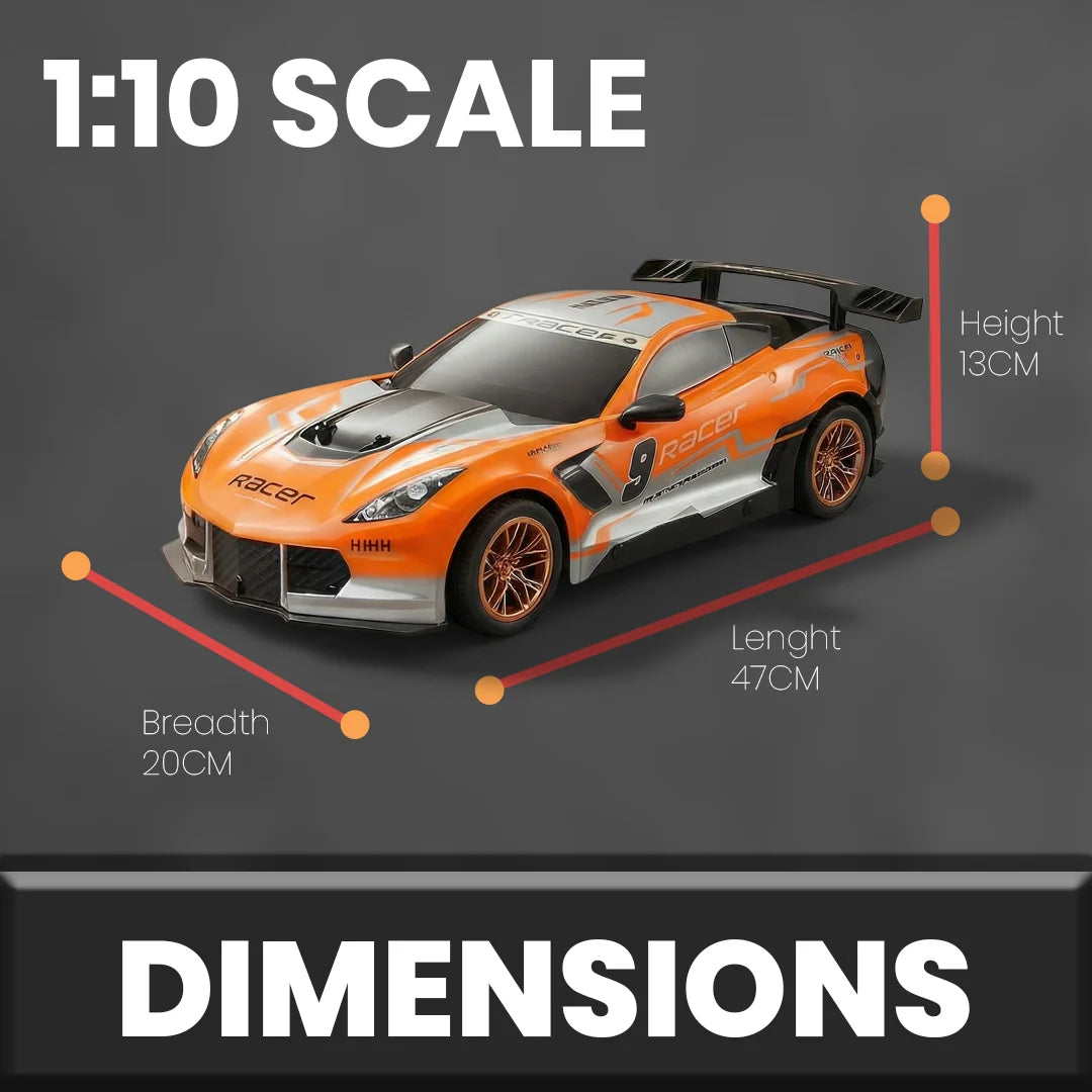 JOY JUNCTION Mustang Style High-Speed RC Car (1:10 Scale)
