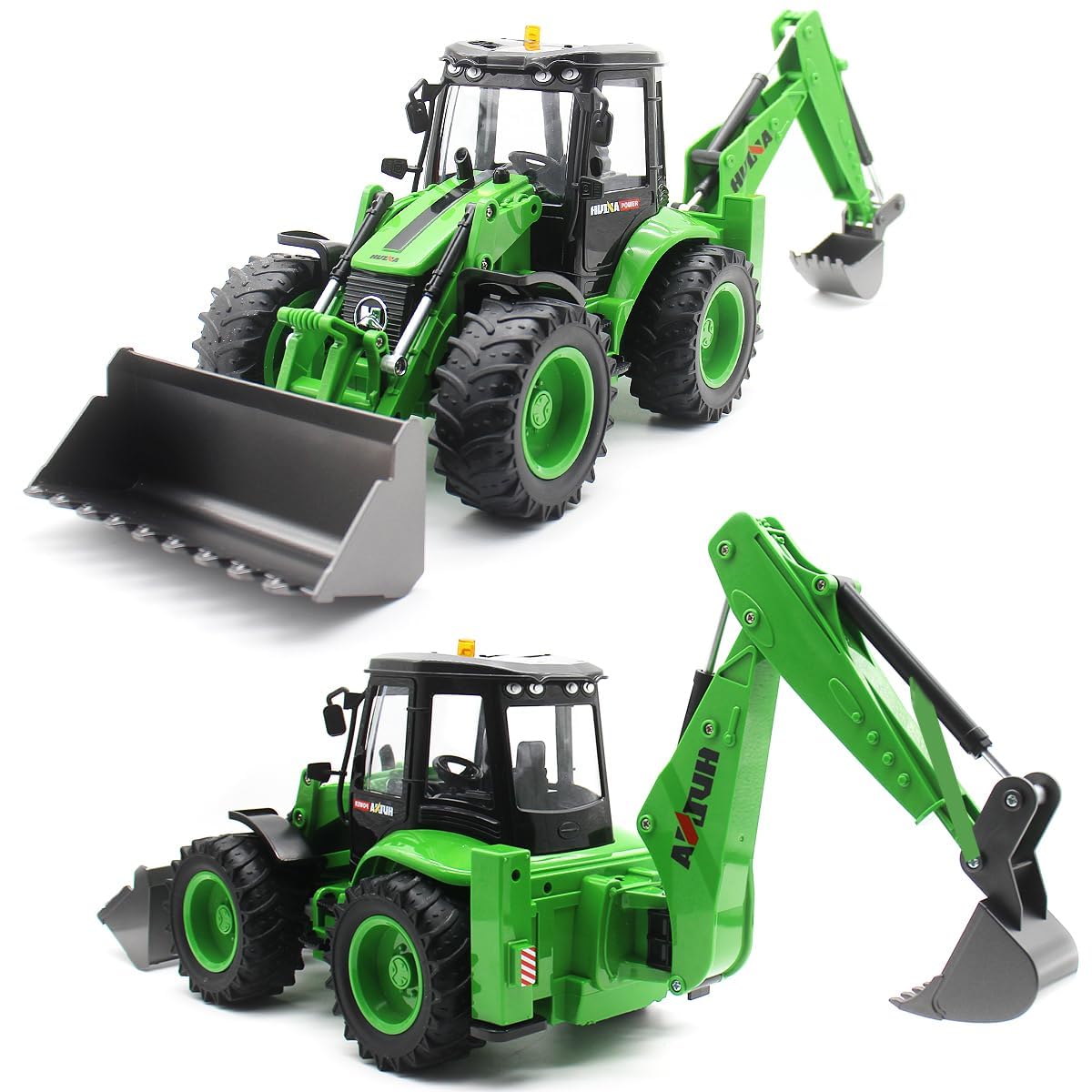 OUKAFEN Huina Remote Control 9 Channel 1:14 1579 Heavy Duty Backhoe Loader Bulldozer (JCB)