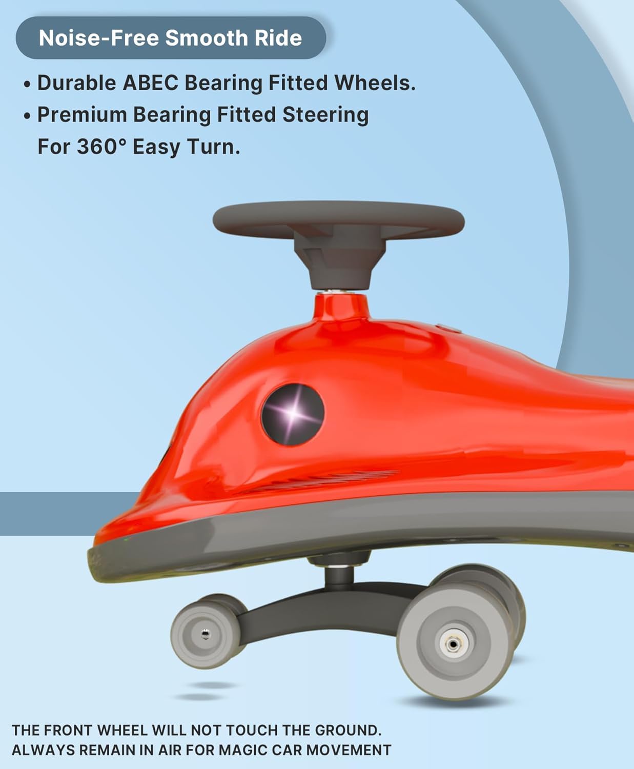 MOTHERTOUCH Dolphin Swing Car (Candy Red)
