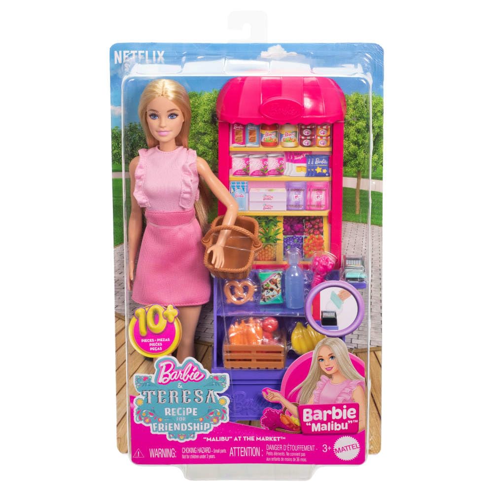 Barbie and Teresa Recipe for Friendship Fashion Doll &amp; Playset – Malibu at the Market.