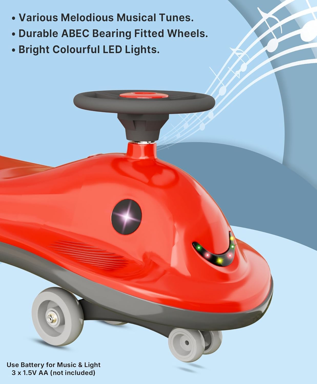 MOTHERTOUCH Dolphin Swing Car (Candy Red)