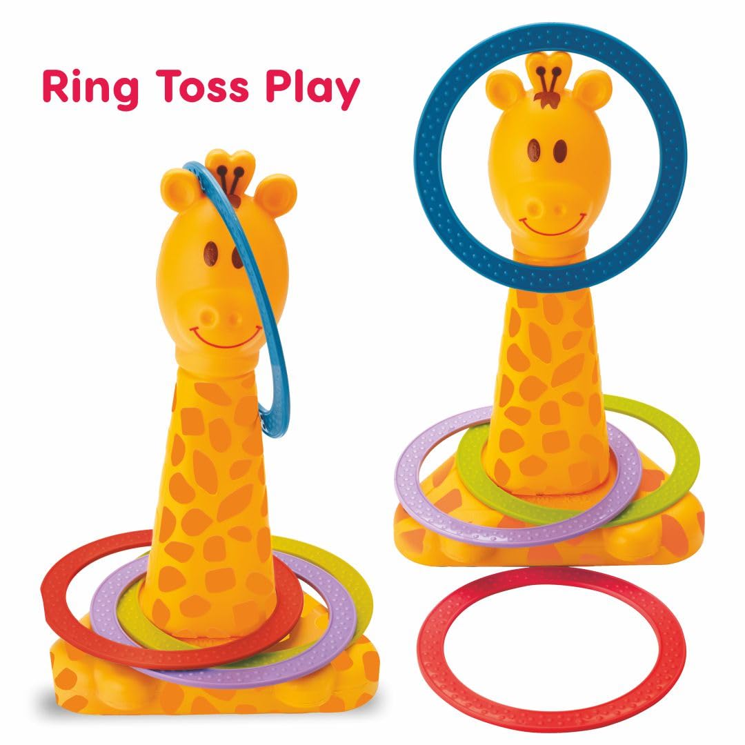 ToyMate Giraffix 3-in-1 Stacking, Sorting Ring Toss Toy.
