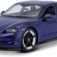 Bburago Porsche Taycan Turbo S 2019 (Blue) – 1:24 Scale Model Car.