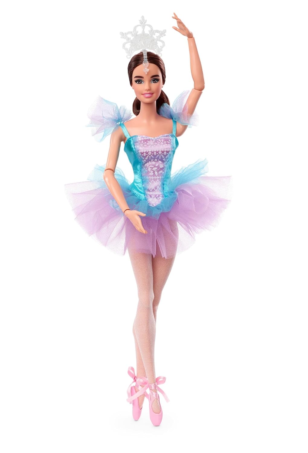 Brunette Ballet Wishes Doll with Blue and Purple Tutu. (HCB87)