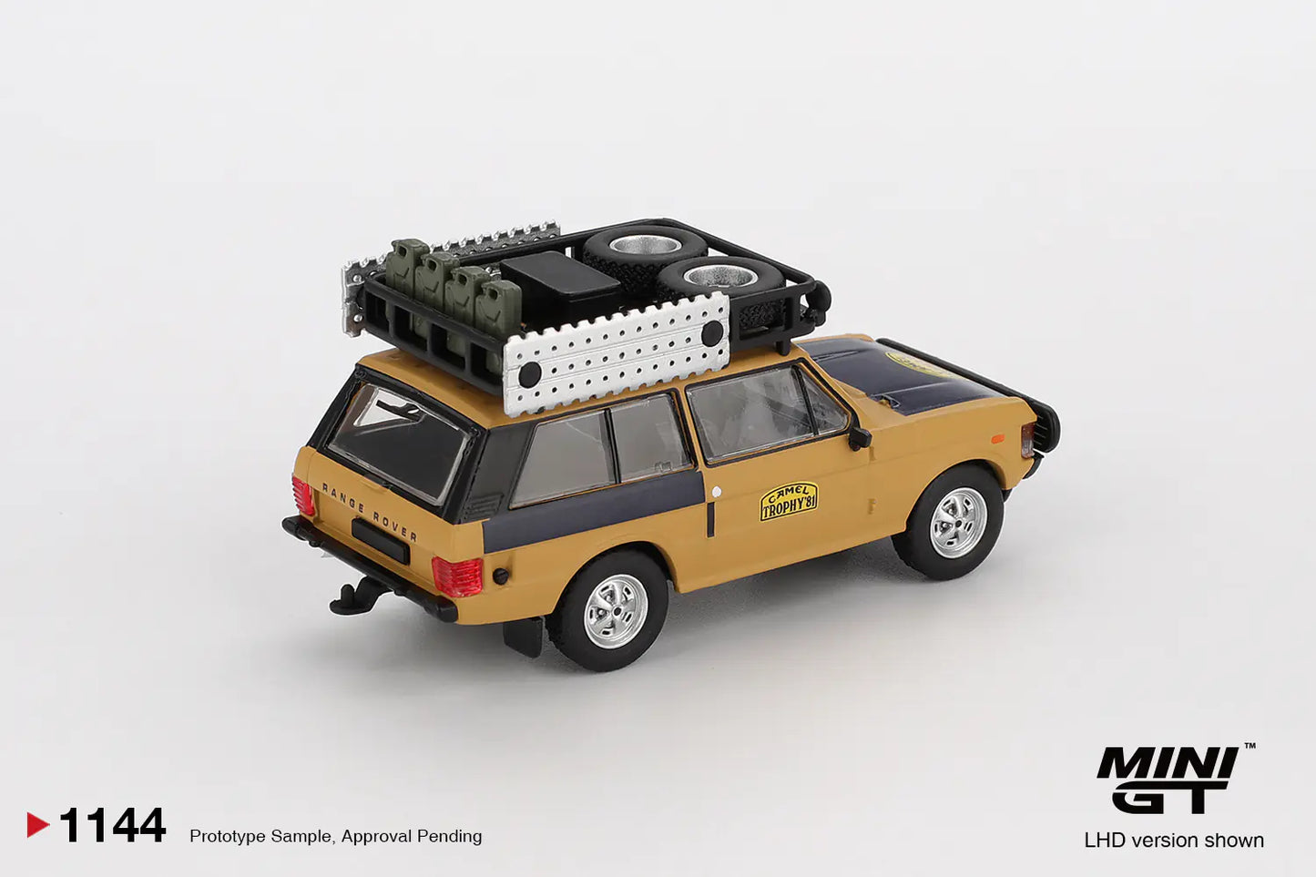 Mini GT 1144 – Range Rover 1981 Camel Trophy Sumatra Winner.