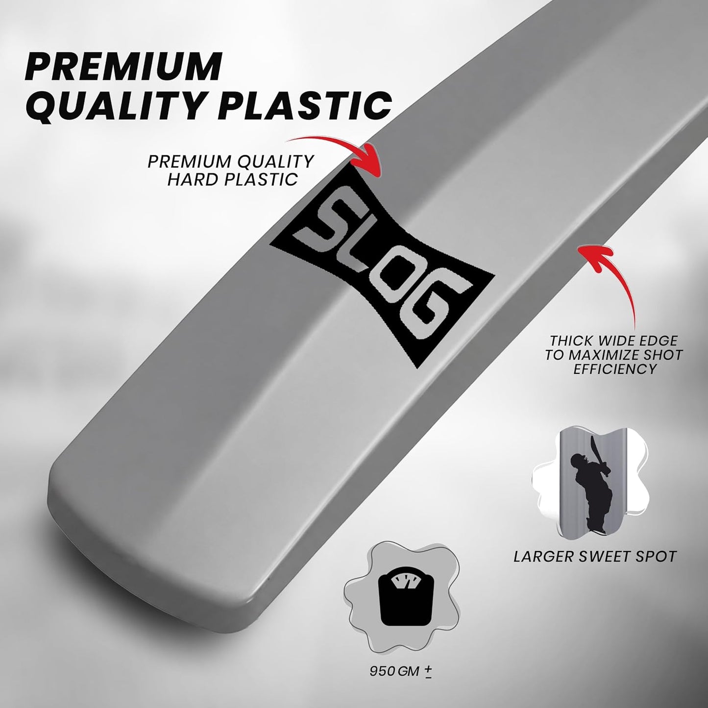 Jaspo Slog Elite Plastic Tennis Cricket Bat