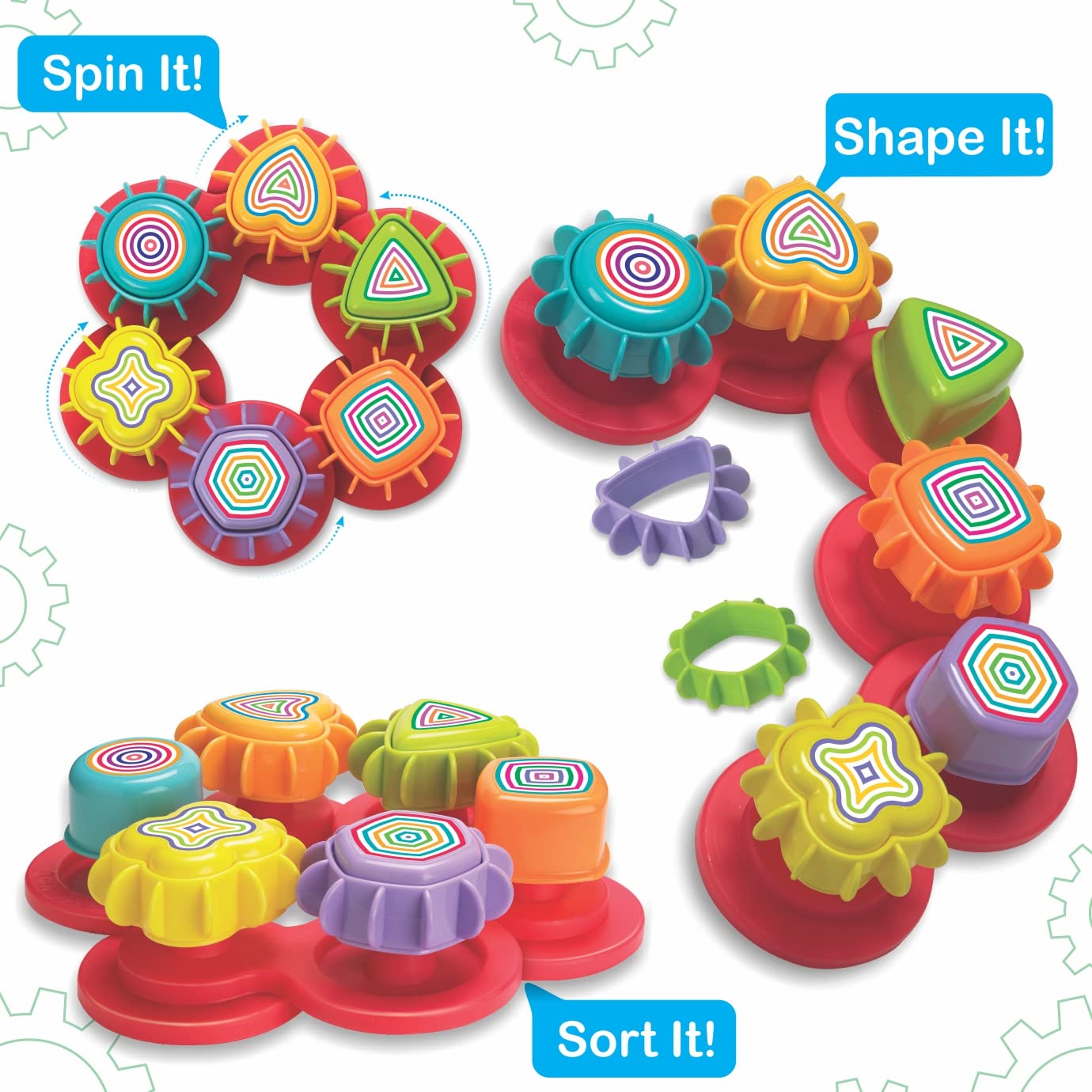 ToyMate Spinning Joy Shape ‘N’ Spin Gear Sorter (2–4+ Years)
