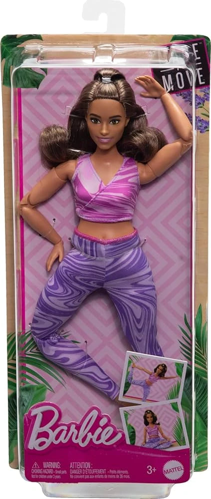 Barbie – Made to Move Yoga Curvy Doll with Brown Hair /FTG80-HRH29
