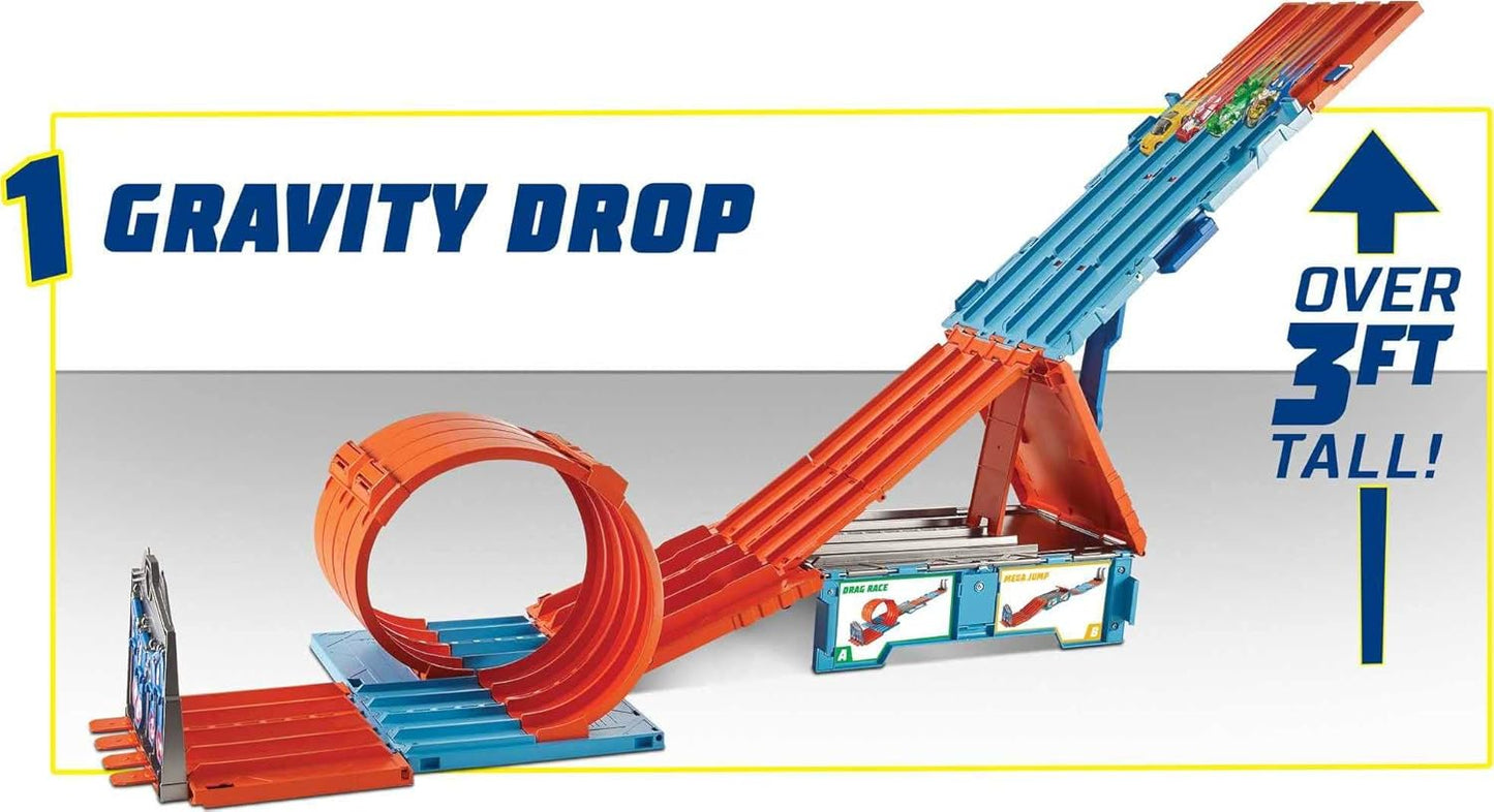 Hot Wheels Race Crate With 3 Stunts in 1 Set Portable Easy Storage Ages 6 To 10