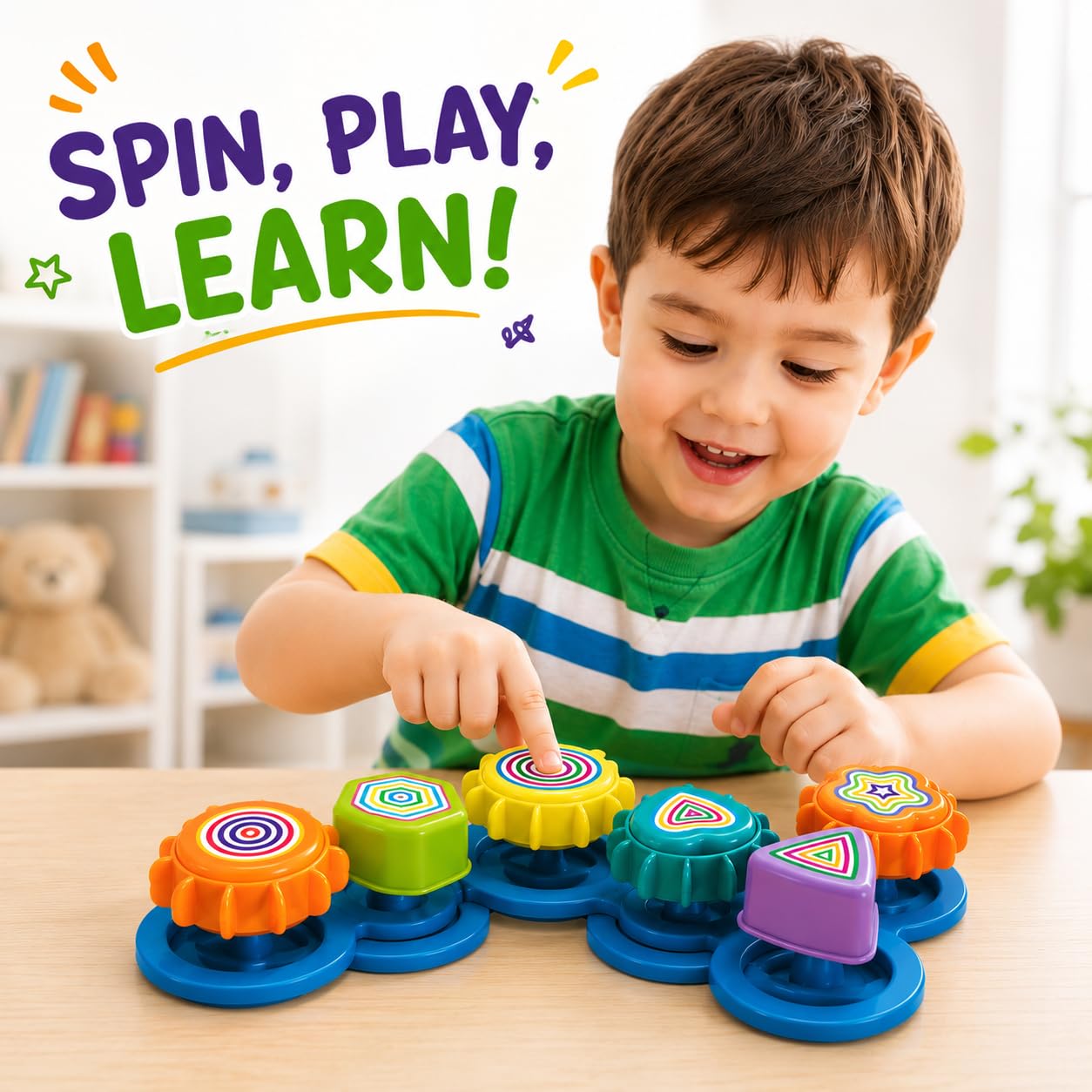 ToyMate Spinning Joy Shape ‘N’ Spin Gear Sorter (2–4+ Years)