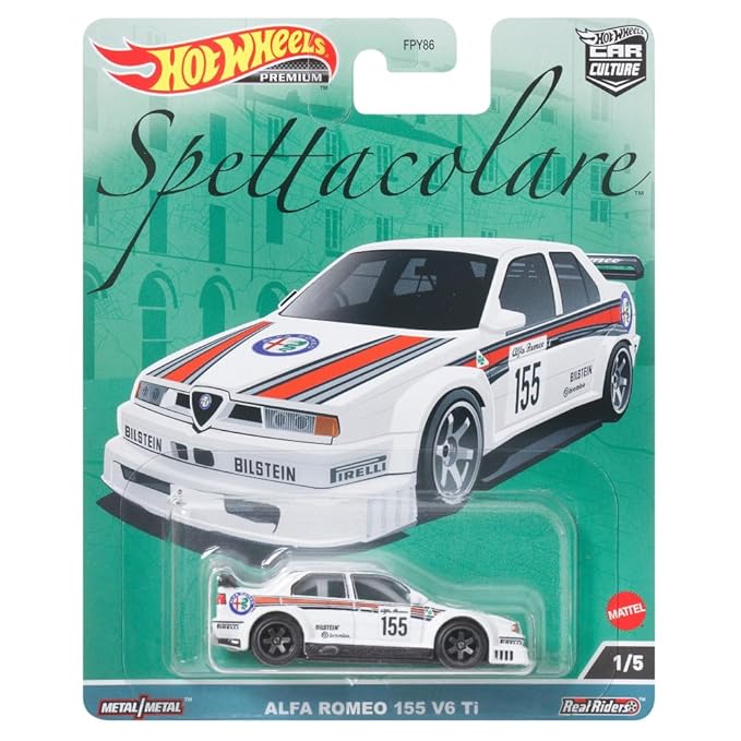 Hot Wheels Alfa Romeo 155 V6 Ti, Spettacolare 1/5 [White]