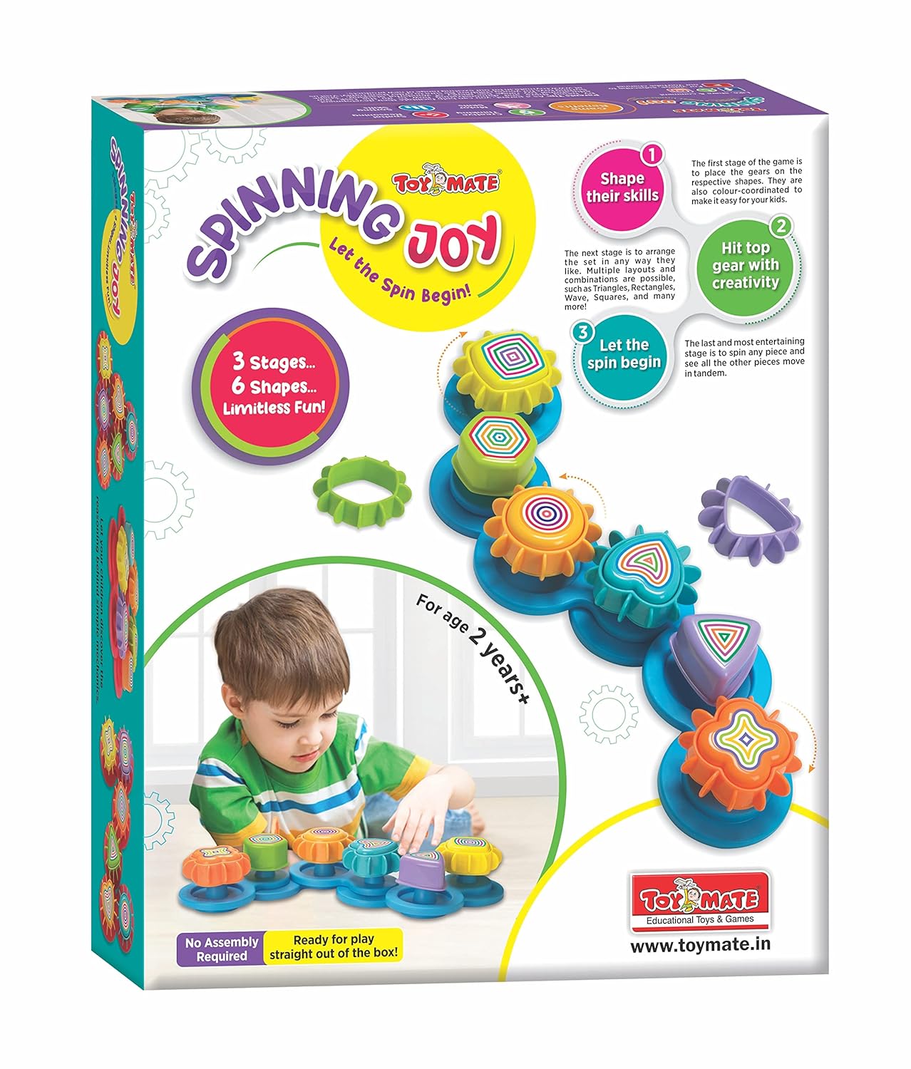 ToyMate Spinning Joy Shape ‘N’ Spin Gear Sorter (2–4+ Years)