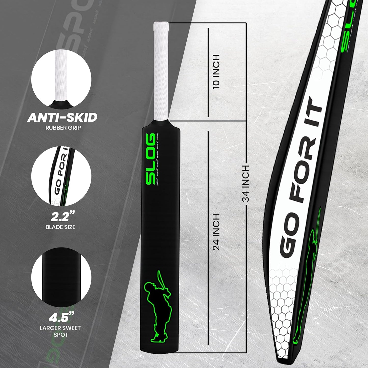 JASPO SLOG Plastic Tennis Cricket Bat