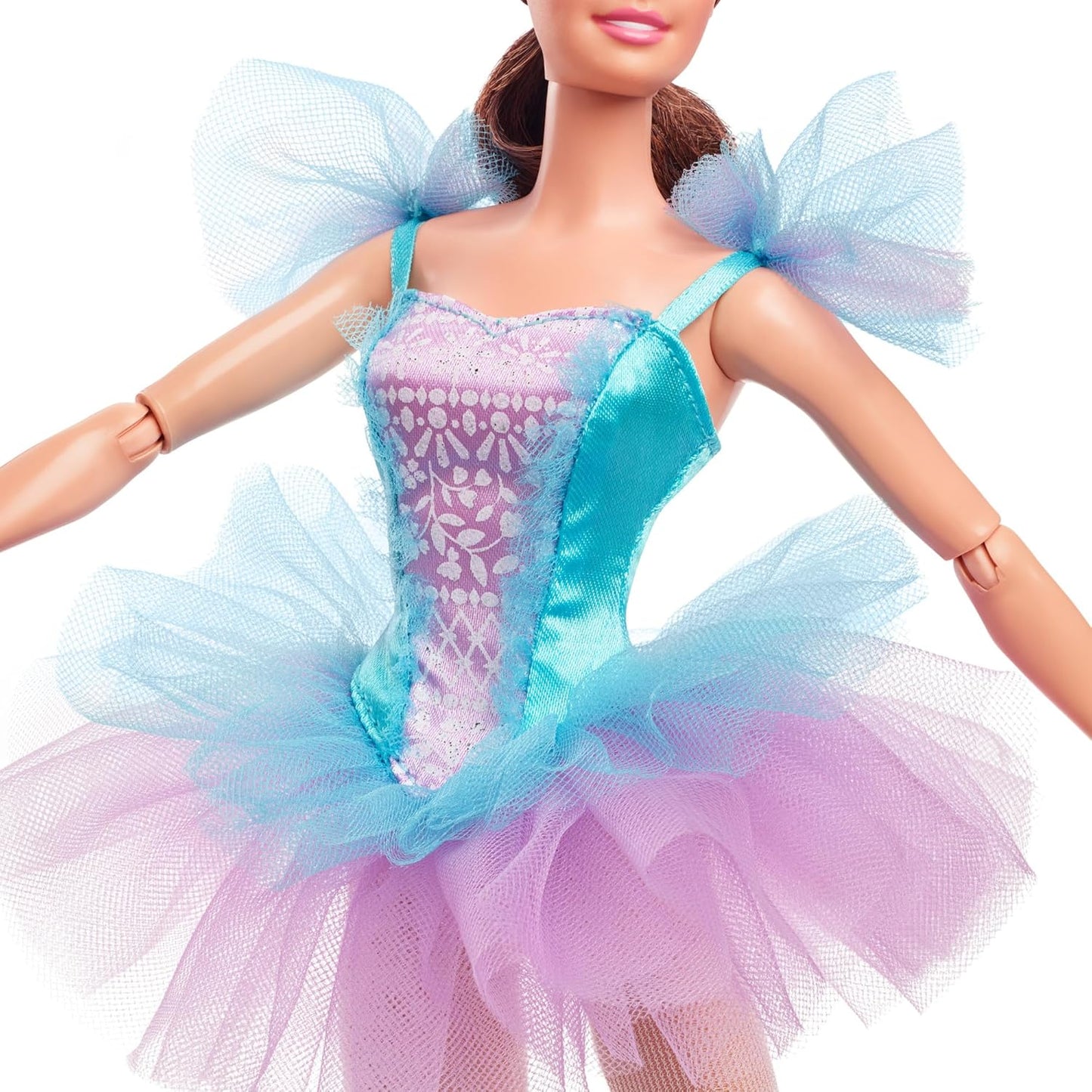 Brunette Ballet Wishes Doll with Blue and Purple Tutu. (HCB87)