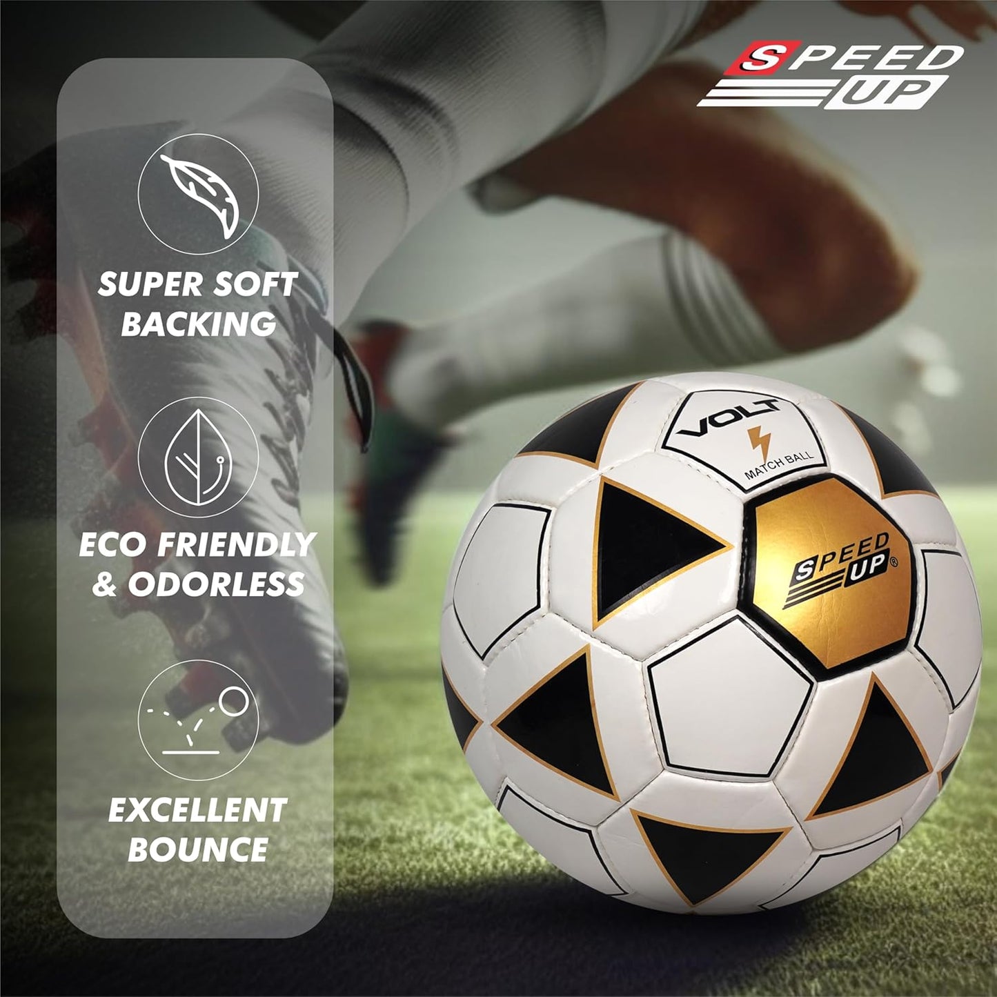 ⚽ SPEED-UP Volt Professional Football (Size 5)