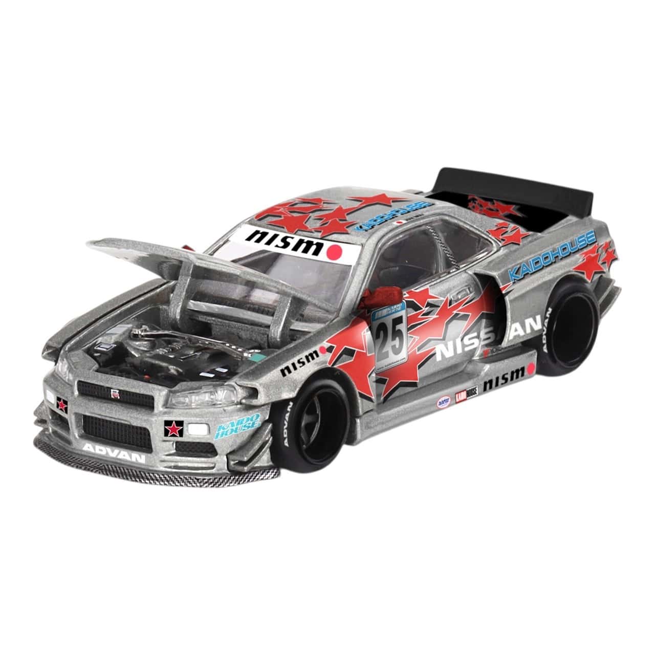 KAIDO HOUSE X MINI GT 197 NISSAN SKYLINE GT-R (R34) KAIDO STAR RACING V1 KHMG 197