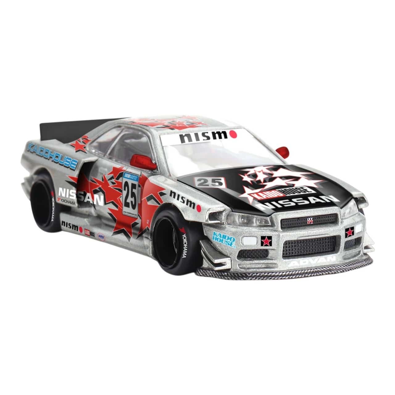 KAIDO HOUSE X MINI GT 197 NISSAN SKYLINE GT-R (R34) KAIDO STAR RACING V1 KHMG 197