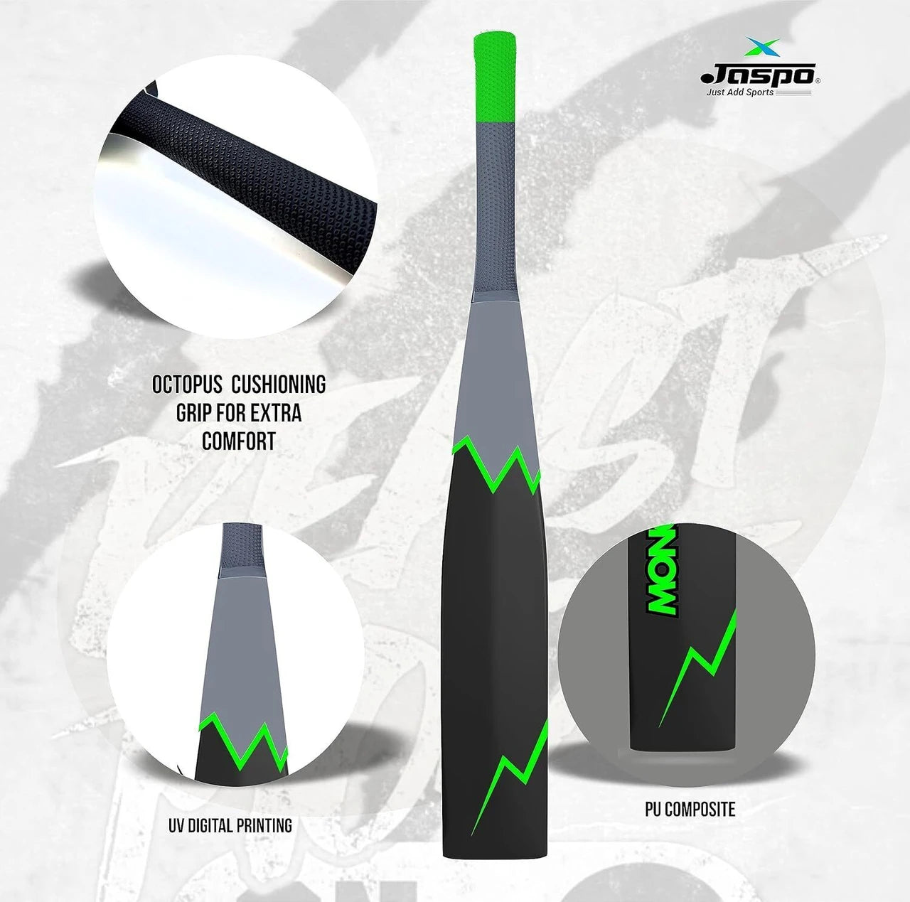 JASPO Wild Heavy Duty Plastic Cricket Bat – Full Size