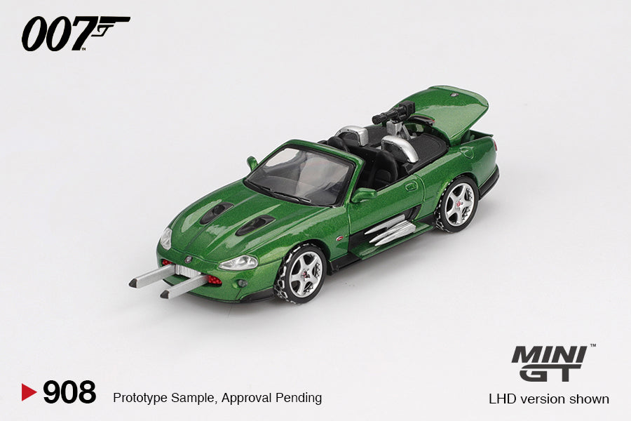 MINI GT JAGUAR 908 XKR DIE ANOTHER DAY BLISTER PACKAGING.