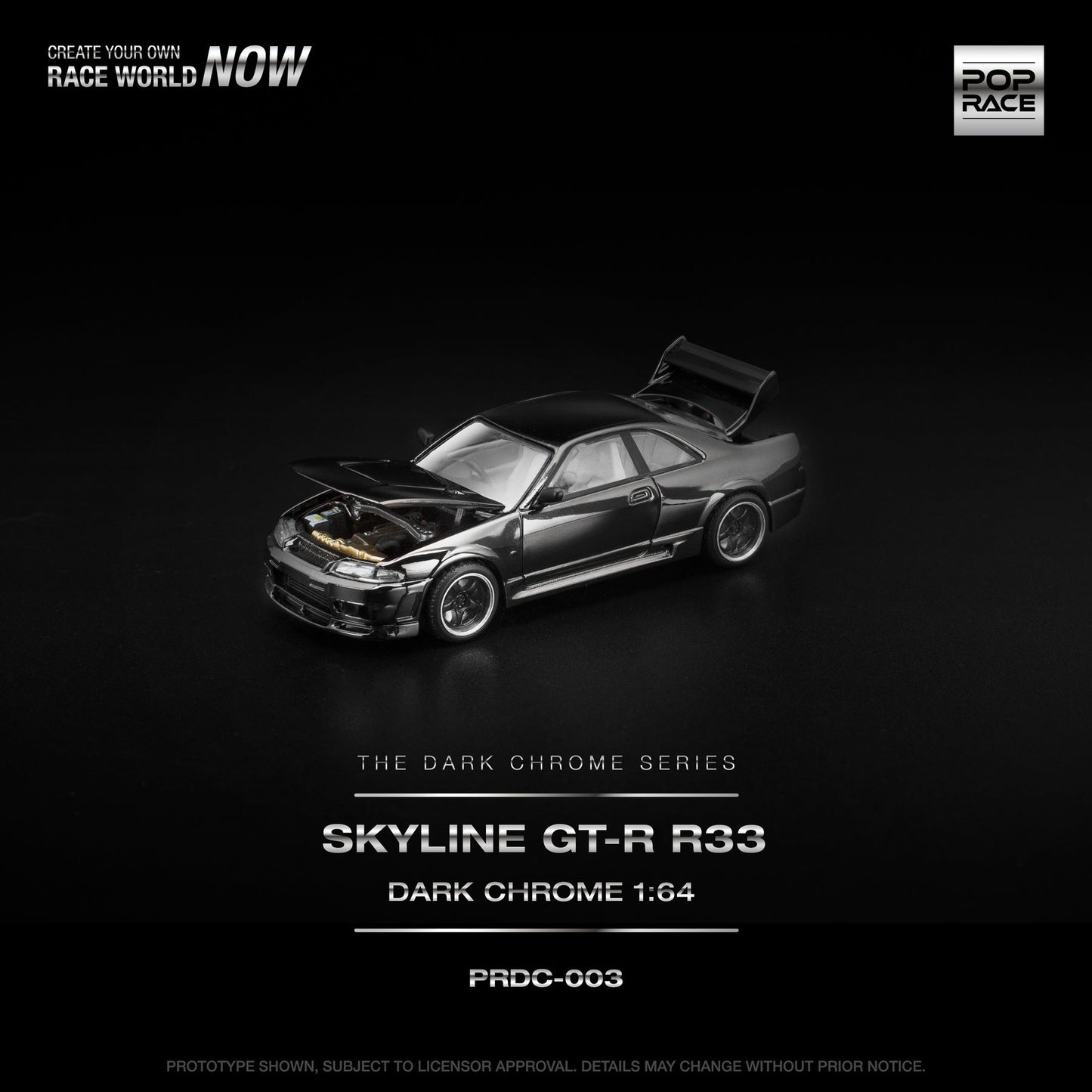 POPRACE PRDC003 R33 GT-R DARK CHROME