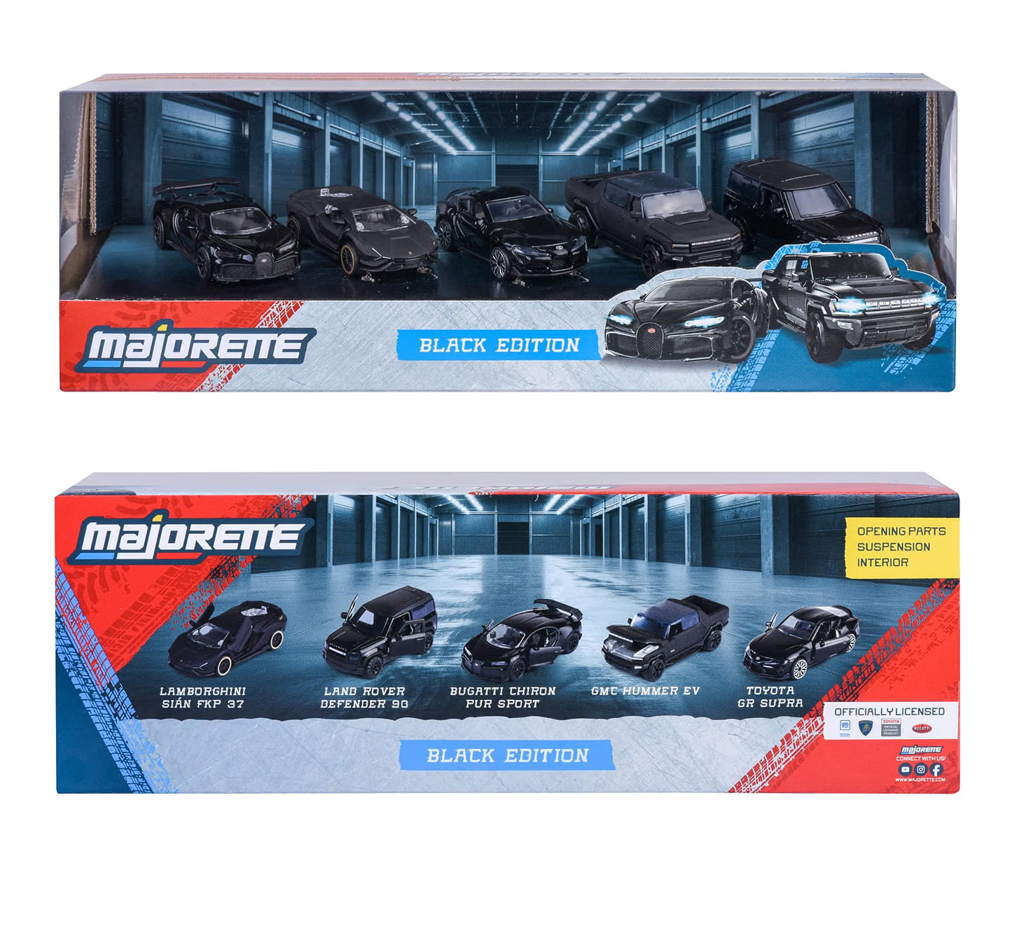Majorette Black Edition 5 Car Set