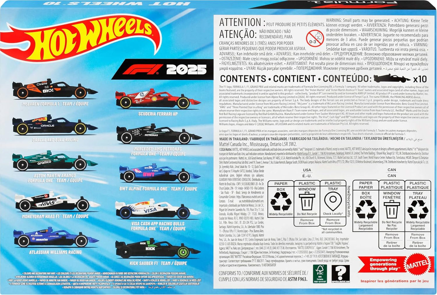 Hot Wheels Formula 1 – 10 Car Set