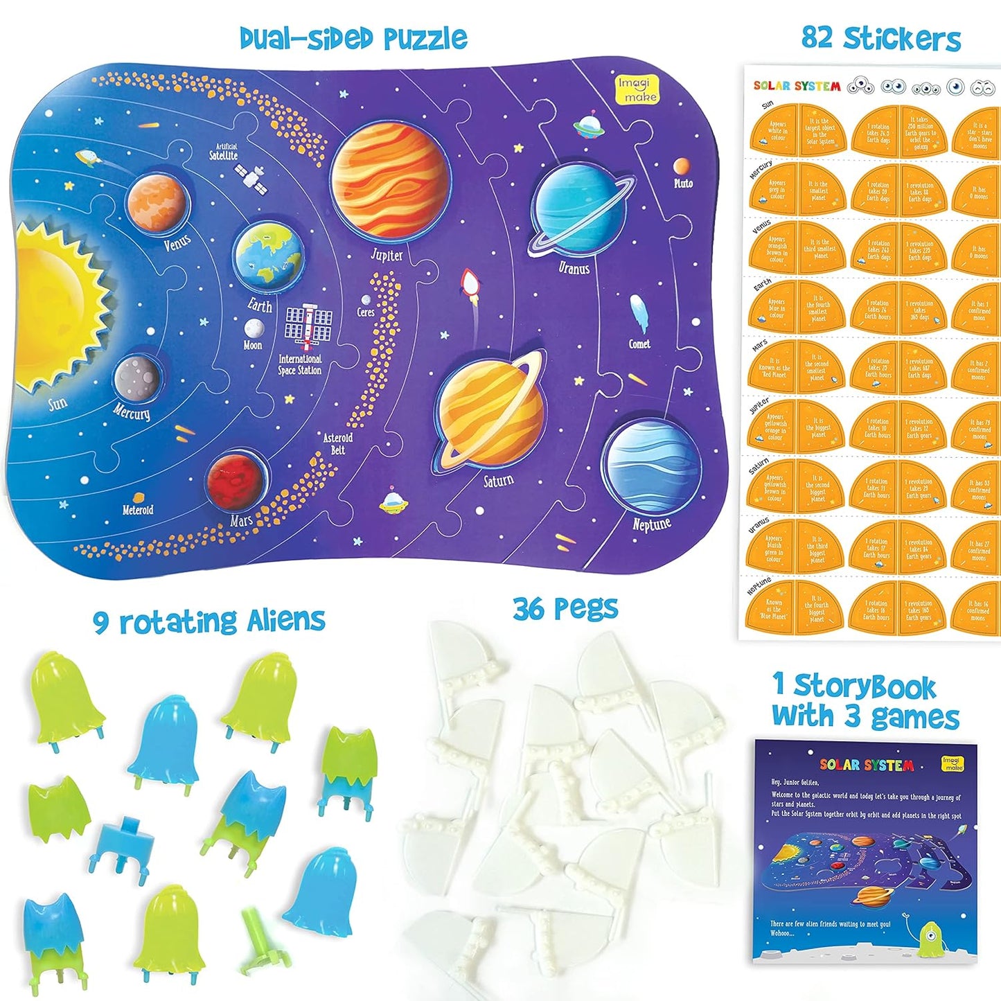 Imagimake Mapology Solar System Puzzle - Learning Aid And Educational Toy.