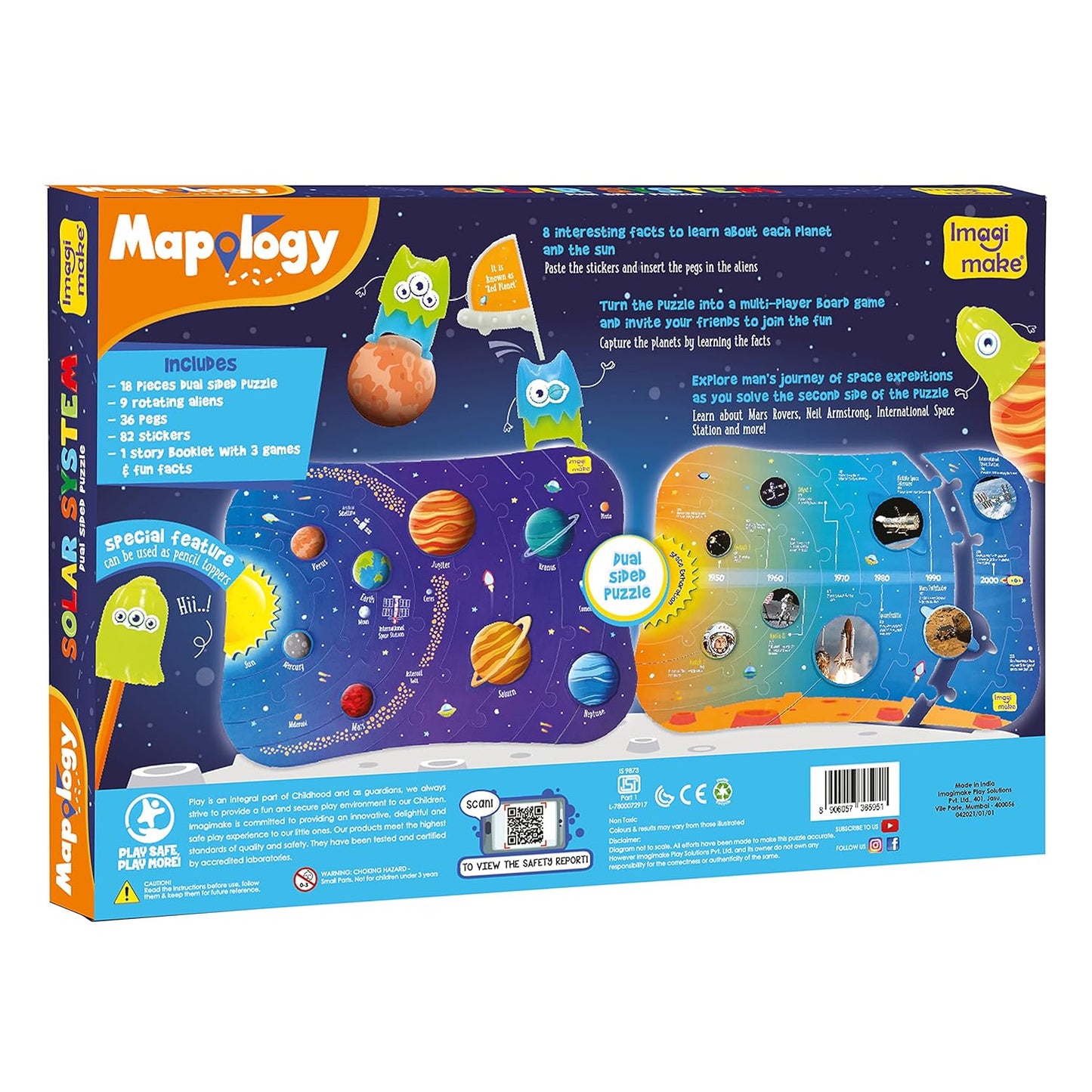 Imagimake Mapology Solar System Puzzle - Learning Aid And Educational Toy.