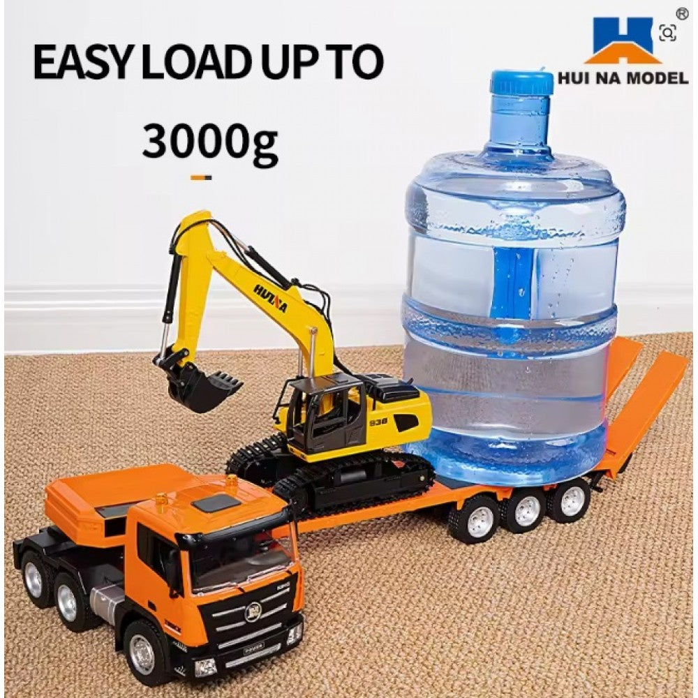 Huina 1319 RC Tractor Truck with Excavator Trailer – 1:18 scale