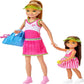 Barbie Stacie Chelsea Tennis Playset with 2 Dolls 5+ Accessories (HRG83)