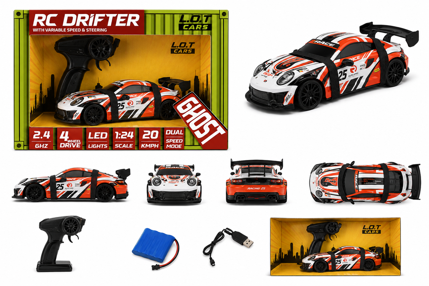 RC Drifter 1:24 Scale Remote Control Car