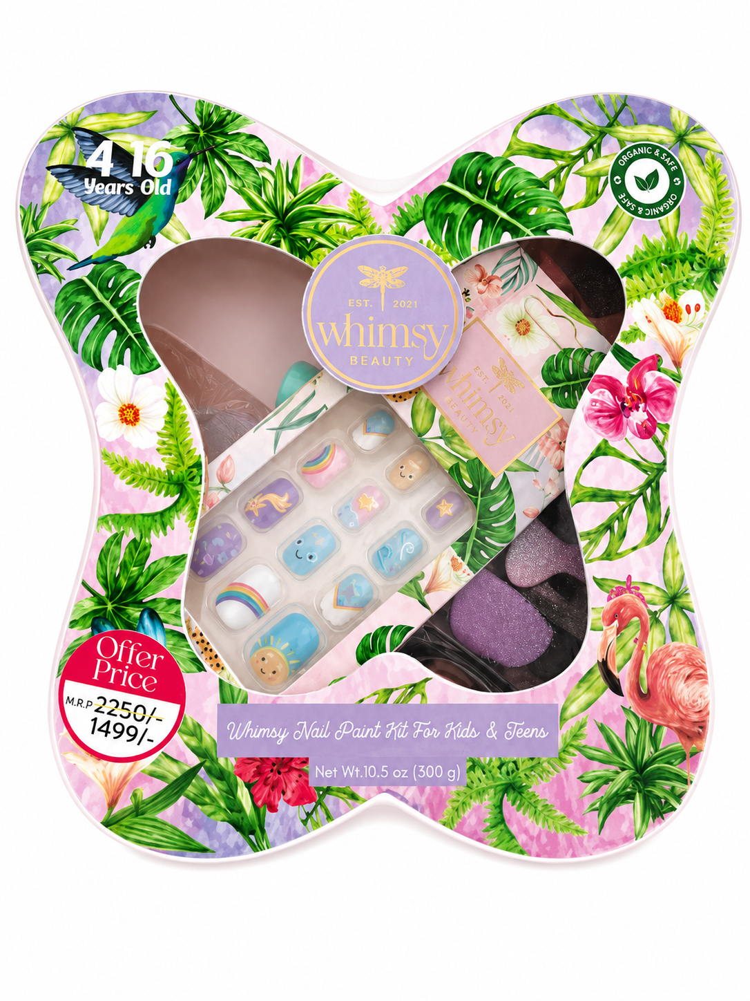 Whimsy Nail Paint Kit for Kids Teens (Pack of 8)