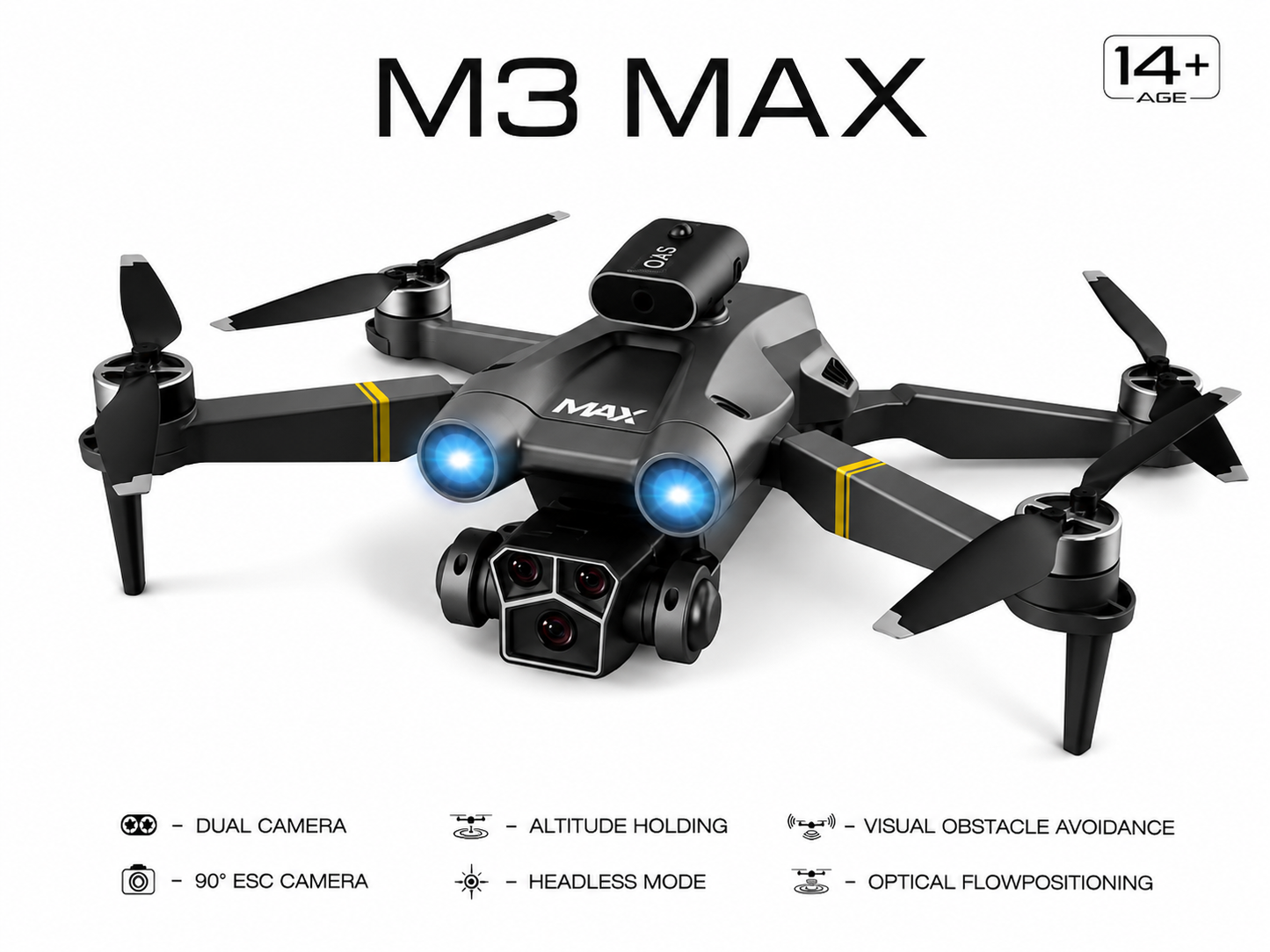 M3 MAX Brushless Drone with 4K Camera