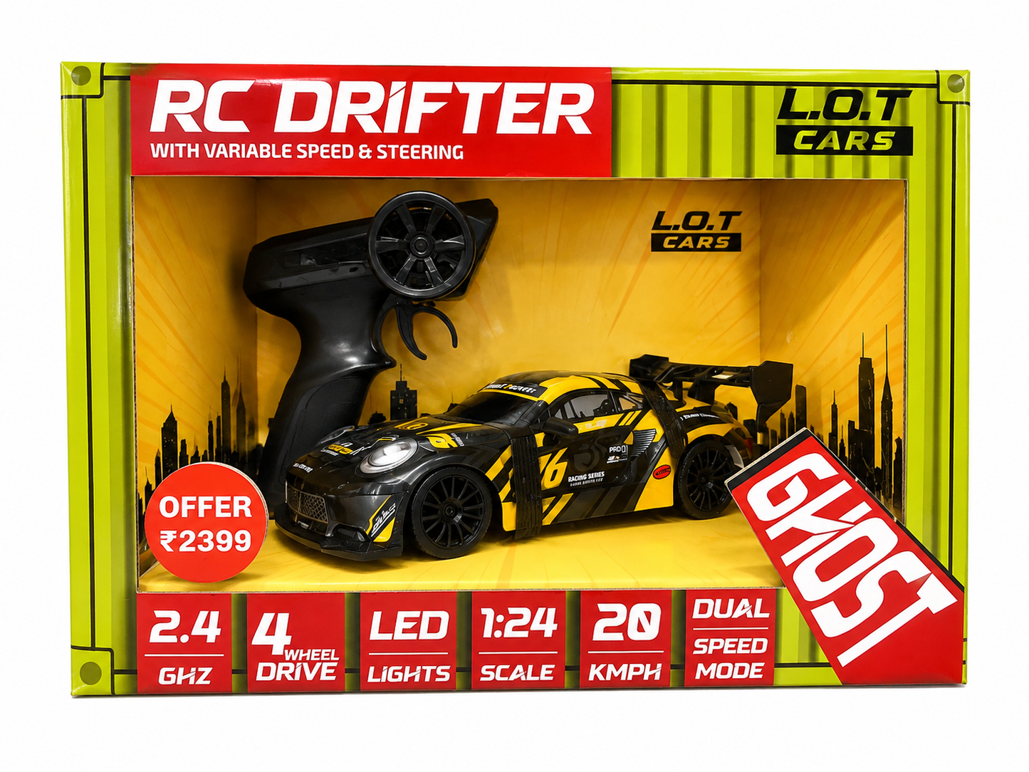LOT RC Drifter 1:24 Scale Remote Control Car