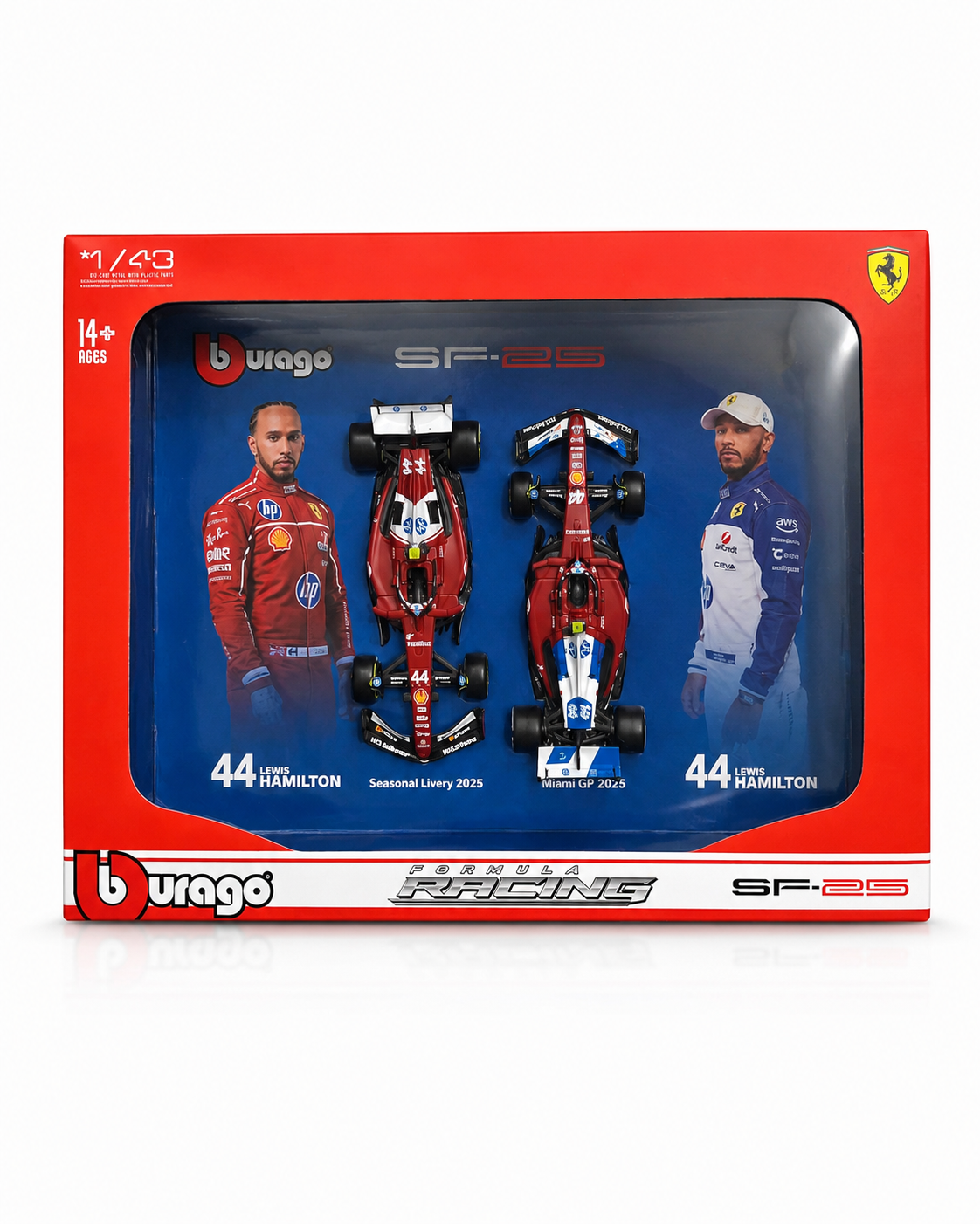 Bburago 1:43 Racing - Ferrari SF-25 2-Pack Collectible Models (Ages 14+)