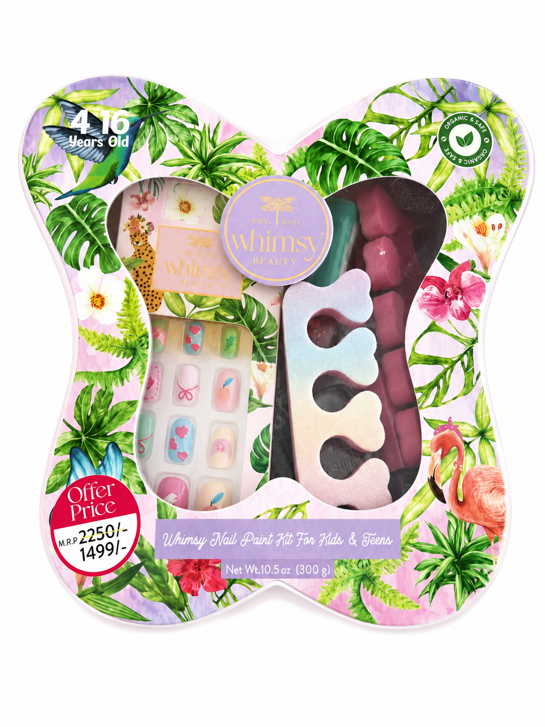 Whimsy Nail Paint Kit for Kids Teens (Pack of 8)