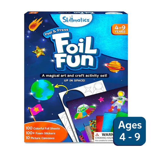 SKILLMATICS Foil Fun Up in space No Mess Art Kit (ages 4-9)
