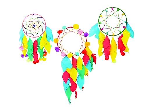 Funskool - Handycrafts Dreamcatcher,DIY Dreamcatcher,Make 3 Pieces,7 Years +,Art and Craft Kit,Multicolor-5