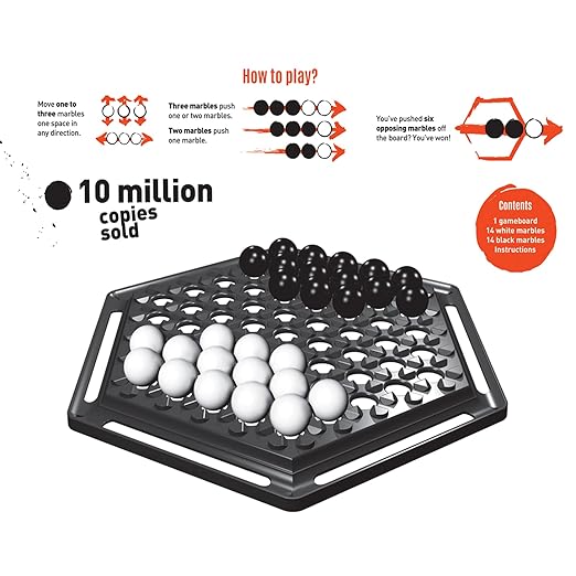 Funskool Abalone,Strategy Game,Marble Game,2 Player Game,for 7 Years and Above., Kids