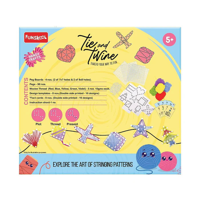 FUNSKOOL HANDYCRAFTS TIE & TWINE ARTS AND CRAFTS DIY KIT