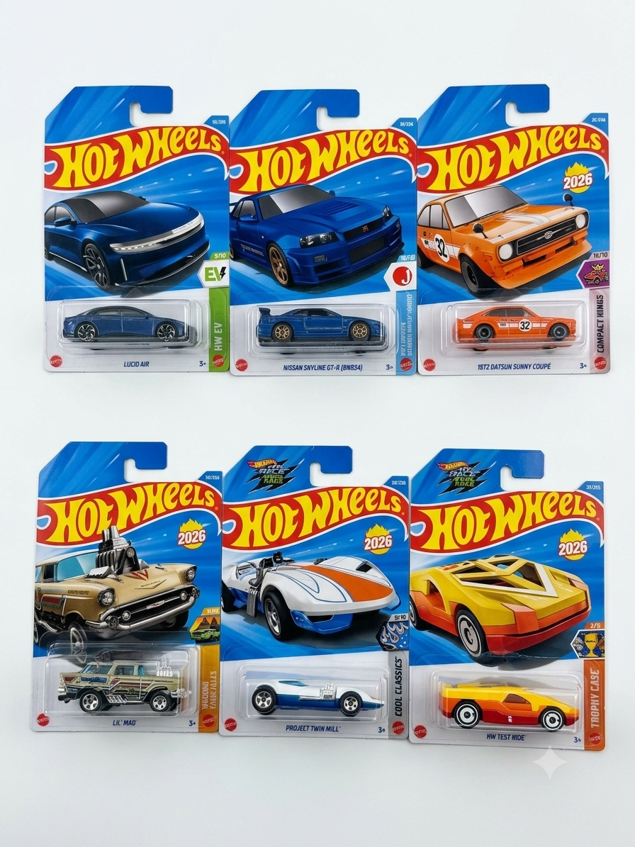 Hot Wheels L Case 2026- Mainline Set Of 6 Pcs.