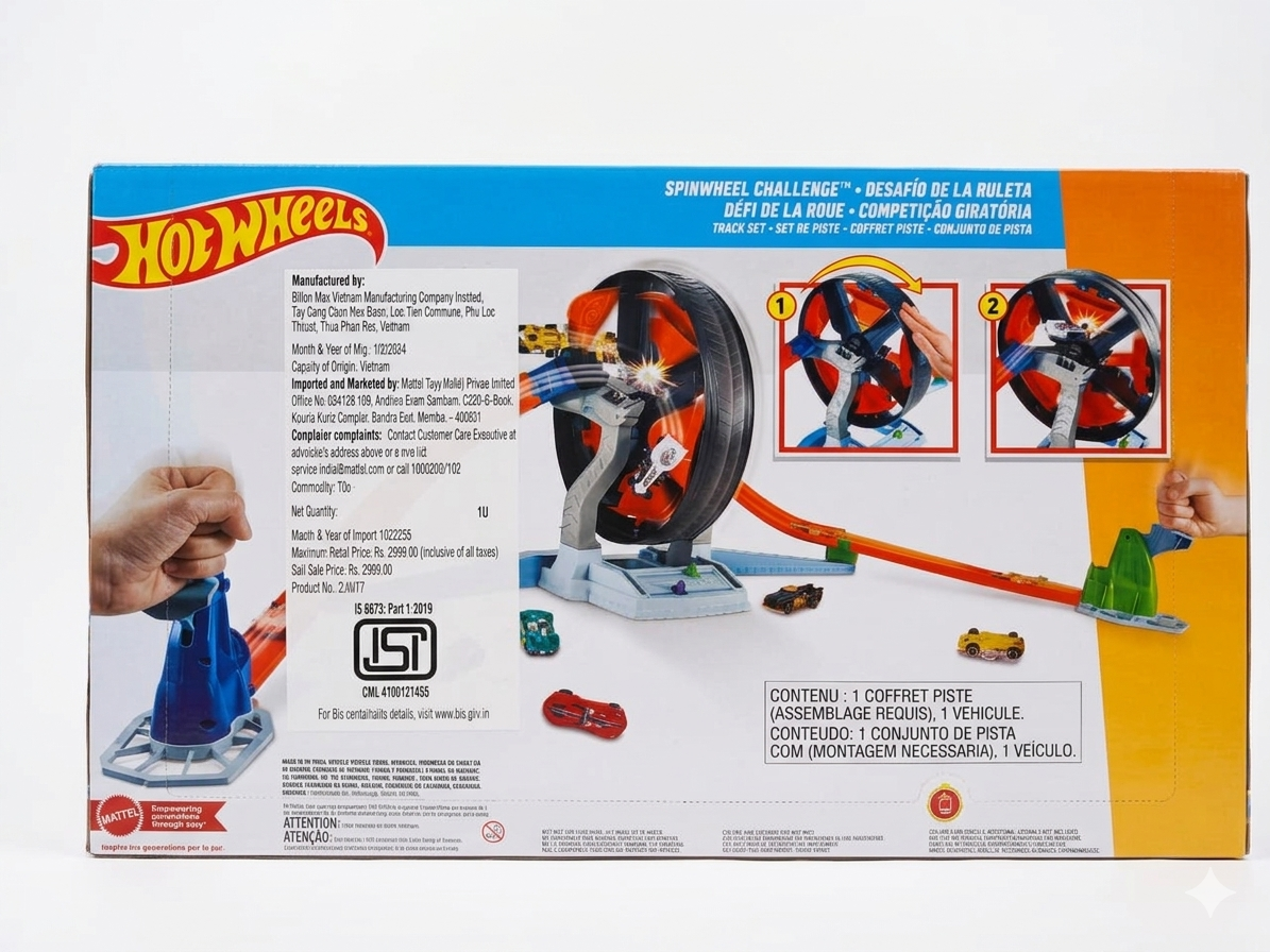 Hot Wheels Spin wheel Challenge Play Set.