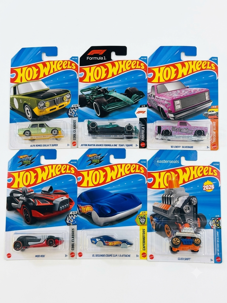 Hot Wheels L Case 2026- Mainline Set Of 6 Pcs.