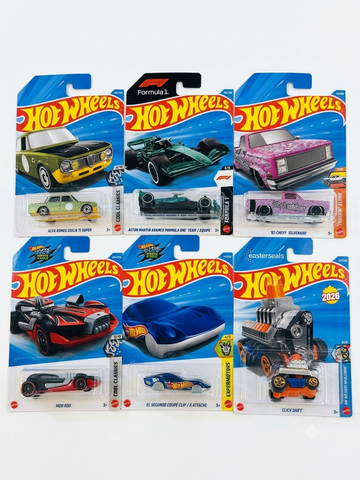 Hot Wheels L Case 2026- Mainline Set Of 6 Pcs.