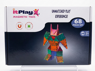 ItPlay Magnetic Tiles (68-Piece Set)