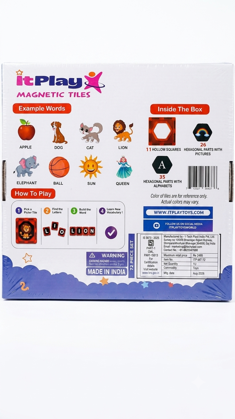 itPlay Magnetic Tiles – Word Builder Set